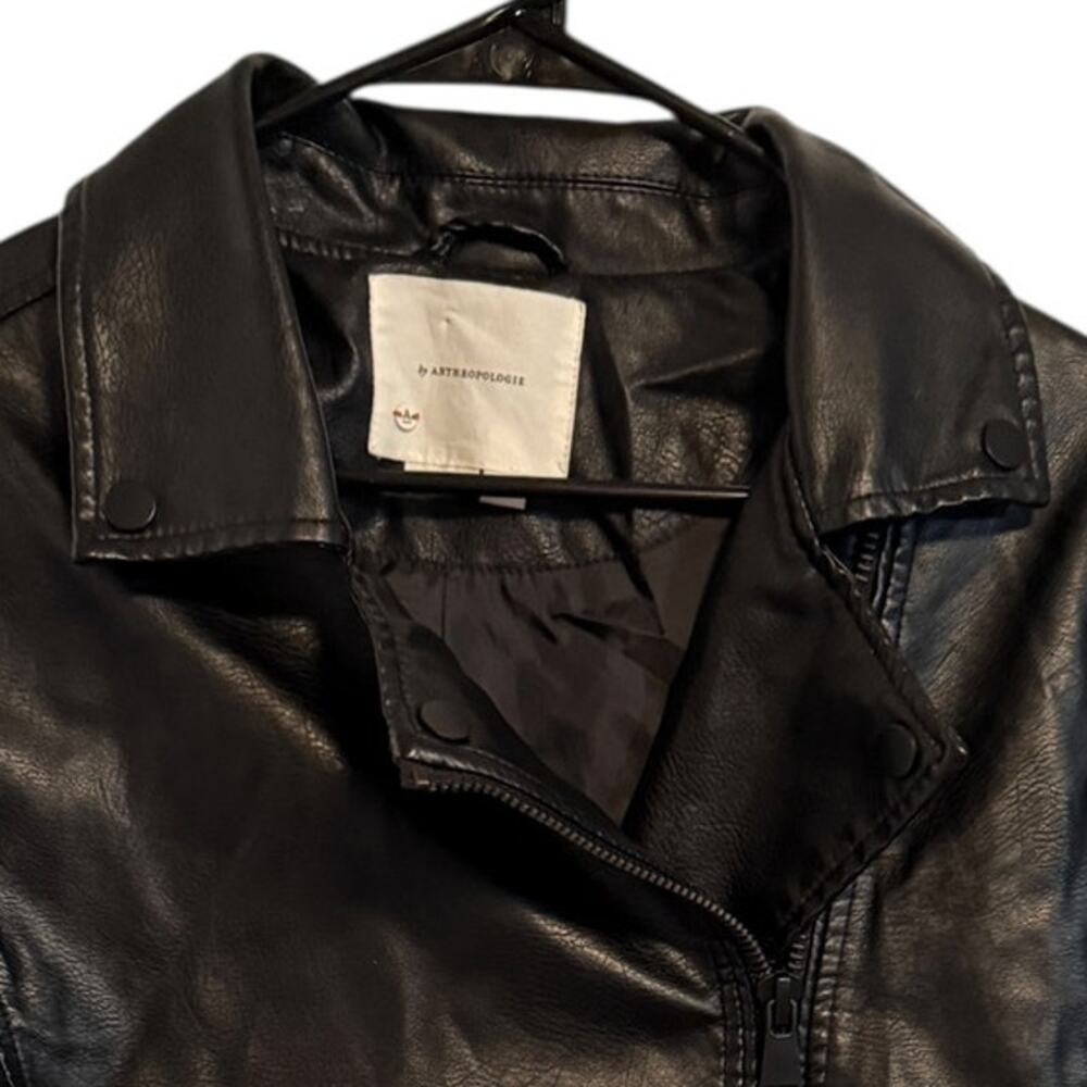 ANTHROPOLOGIE The Saige Faux Leather Motorcycle Jacket MEDIUM - Picture 6 of 13